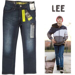 LEE Extreme Comfort Adjustable Waist Slim Fit Blue Jeans - NWT Boys 12 R